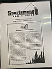 Sportsmen's Grill menu