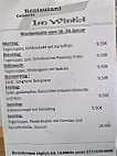 Cafe Im Winkel menu