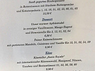 Santé Royale menu