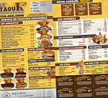 Le Taouk Cuisine Libanaise menu