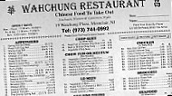 New Wahchung menu