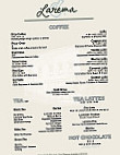 Larema Coffee House menu