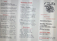 D's Pizzeria menu