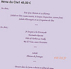 Le colombier menu