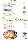 Casa Italiana menu