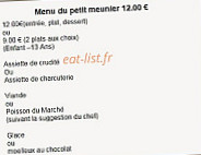 Le Moulin De La Sorinière menu