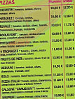 Pizza Italia menu