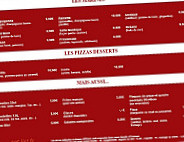 Régal Pizza menu