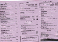 Rainbow Thai menu