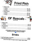 Rascals menu