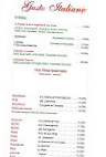 Gusto Italiano menu