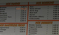 Anatole Kebab menu