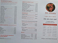 Red Dragon menu