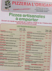 L'origan menu