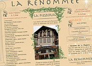 La Renommée menu