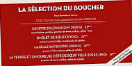 Bistrot du boucher menu