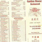 Golden House menu