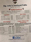 Big John's Seafood Patio menu