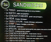 O'bun's Burger menu