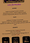 L'alimentation menu