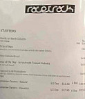 Racetrack Cafe menu