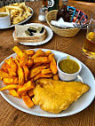 Ocean Boat Fish Chips food