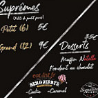 Signature Burgers menu