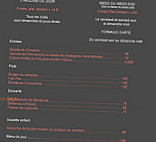 Le Comptoir menu