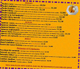 Au Vermillon menu