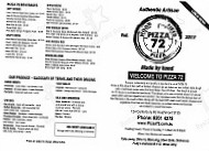 Pizza 72 Heathmont menu