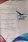 Frégate Bleue menu