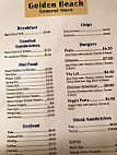 Golden Beach General Store menu