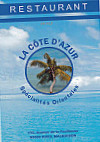 La Cote D'azur menu