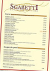 Sgabetti Ristorante Italiano menu