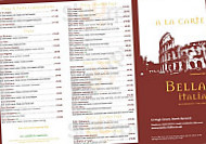 Bella Italia menu