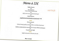 Les Gourmandises menu