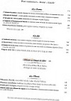 Le Relais du Chateau menu