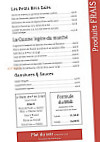 La Fabrique D'embas menu