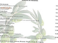 Vert Olive menu