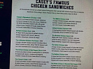 Casey's Pub menu