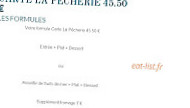 La Pêcherie menu