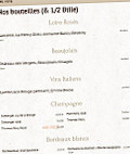 Hôtel De La Paix menu