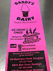 Daddy's Dairy menu