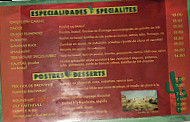 Tex House menu