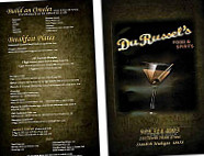 Durussels Food Spirits menu