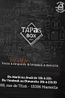 Tapas Box menu