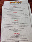 Beachfront Hotel menu