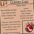 Copper Cup menu