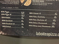 La Boite a Pizza la Madeleine menu