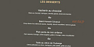 Auberge Des Voutins menu